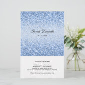 Lichtblauw glitter Confetti Snoep balk (Staand voorkant)