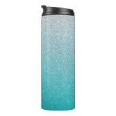 Lichtblauw Glitter Ombre Thermal Tumbler Thermosbeker (Geroteerd rechts)