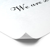 Lichtblauw Glitter Sweet 16 Gepersonaliseerd Welko Poster (Hoek)