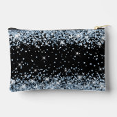 Lichtblauw Glitter Zwart Etui (Achterkant)