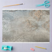 Lichtblauw Grijs, Verweerde Damast Achtergrond Tissuepapier (Craft)