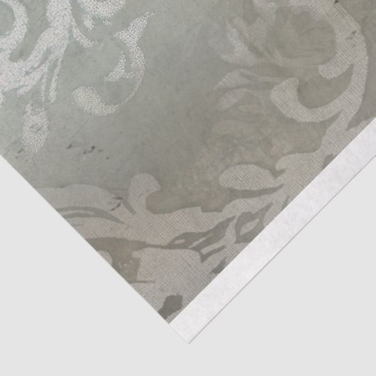 Lichtblauw Grijs, Verweerde Damast Achtergrond Tissuepapier (Detail)