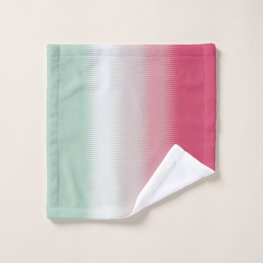 Lichtblauw groen grijs maroon rood bad handdoek (Wasdoekje)