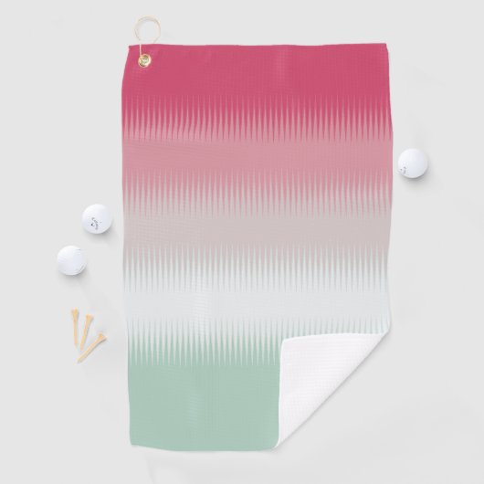 Lichtblauw groen grijs maroon rood golfhanddoek (Insitu)