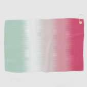 Lichtblauw groen grijs maroon rood golfhanddoek (Horizontaal)