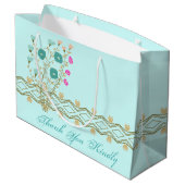  lichtblauw groot cadeauzakje (Achterkant Gekanteld)