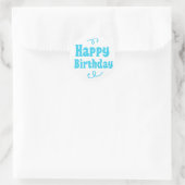 Lichtblauw Happy Birthday Party Favor Stickers (Tas)