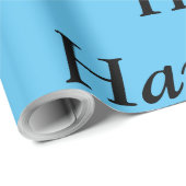 lichtblauw Happy Hannukkah cadeau wrap just words Cadeaupapier (Rol Hoek)