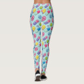 Lichtblauw Happy Pill Pattern Leggings (Achterkant)