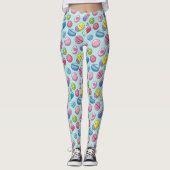 Lichtblauw Happy Pill Pattern Leggings (Voorkant)