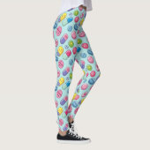 Lichtblauw Happy Pill Pattern Leggings (Rechts)