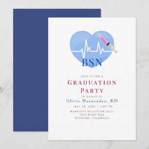 Lichtblauw Hart, Hartslag en Spuit Verpleging Kaart