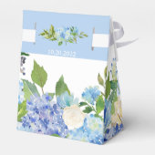 Lichtblauw Hydrangea Bloemen Gift Bruiloft Bedankdoosjes (Achterkant)