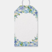Lichtblauw Hydrangea cadeau bedankingskaartje Cadeaulabel (Achterkant)