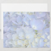Lichtblauw Hydrangea Huwelijksprogramma Blanco Pap (Voorkant / Achterkant)