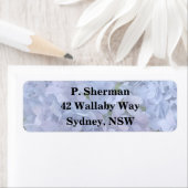 Lichtblauw Hydrangea retour adres label (Insitu)