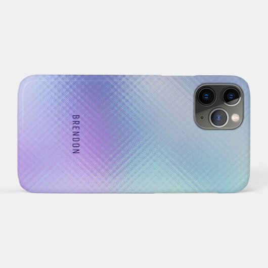 Lichtblauw Iridescent faux glazen textuur Case-Mate iPhone Case (Achterkant (horizontaal))