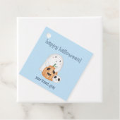 Lichtblauw Jongens Happy Halloween label (In situ)