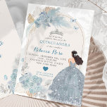 Lichtblauw Jurk Boho Prinses Quinceañera Kaart<br><div class="desc">Lichtblauw Jurk Boho Prinses Quinceañera Uitnodiging</div>