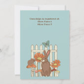 lichtblauw katoenhoudend Baby shower Kaart (Achterkant)