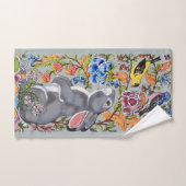 lichtblauw konijnenkonijn vogelpest bad handdoek (Handdoek)