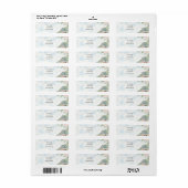 Lichtblauw kust retouradreslabel etiket (Full Sheet)
