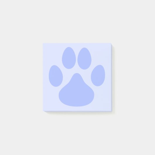 Lichtblauw Leuk Dier Pawprint 3x3 Post-it Notities Post-it® Notes (Voorkant)
