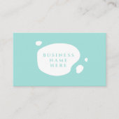 Lichtblauw Leuk Minimalistisch Salon Koffiewinkel Klantenkaartje (Voorkant)