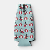 Lichtblauw Leuke Cartoon Pinguïn Zwemmen Kinder Na Flesjeskoeler (Achterkant)