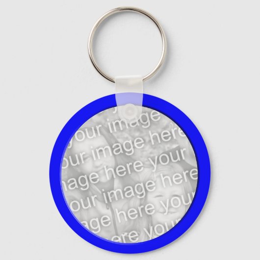 lichtblauw lijst sleutelhanger (Voorkant)
