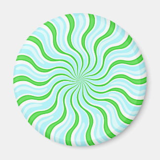 Lichtblauw & Limoen Psychedelic Stripe Magnet