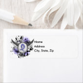 Lichtblauw lint en vleugels Prostaatkanker Etiket (Insitu)