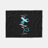 Lichtblauw lint Hydrocefalus Awareness Fleece Deken (Voorkant (Horizontaal))