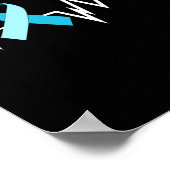 Lichtblauw lint Hydrocefalus Awareness Poster (Hoek)