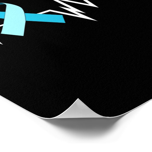 Lichtblauw lint Hydrocefalus Awareness Poster (Hoek)