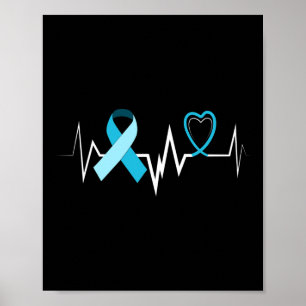 Lichtblauw lint Hydrocefalus Awareness Poster