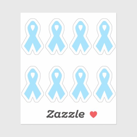 Lichtblauw lint sticker (Vel)