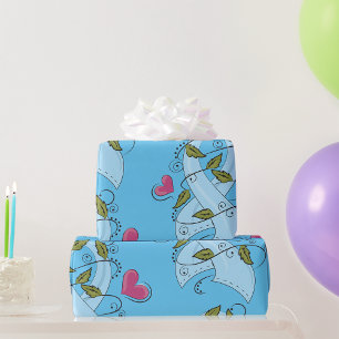 Lichtblauw Lint van Bewustzijn, Steun en Hoop Cadeaupapier