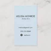 Lichtblauw lippenstift maakt tot keukenkunstenaars visitekaartje (Achterkant)