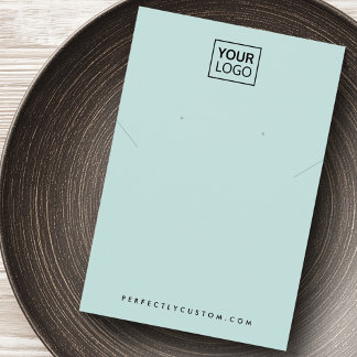 Lichtblauw logo-oorenkaart toevoegen visitekaartje