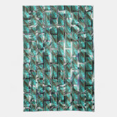 Lichtblauw, luchtbelletjes in het raster of steenw theedoek (Verticaal)