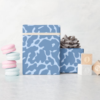 Lichtblauw luipaard huidpatroon cadeaupapier