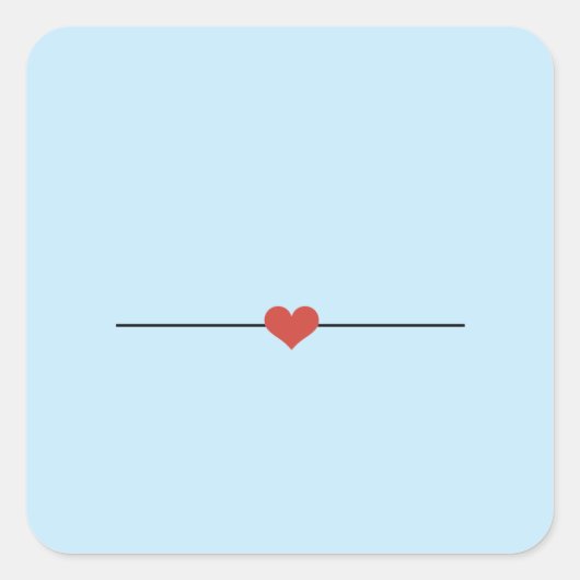 Lichtblauw maak je eigen Classic Ronde Sticker (Voorkant)