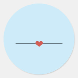 Lichtblauw maak je eigen Classic Ronde Sticker