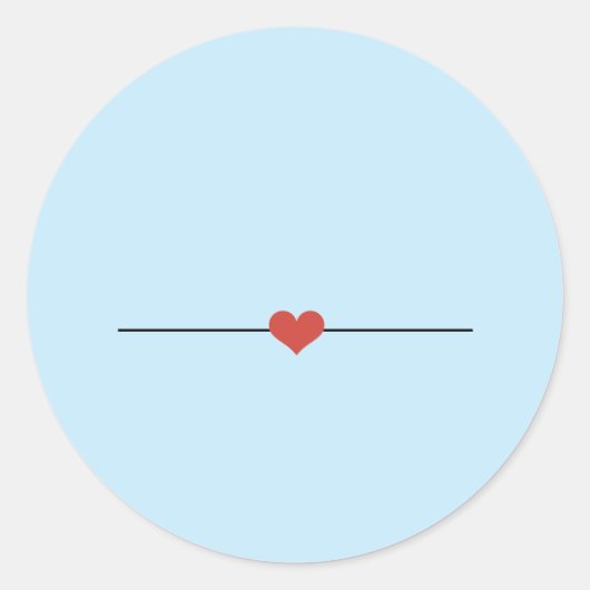 Lichtblauw maak je eigen Classic Ronde Sticker (Voorkant)