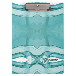 Lichtblauw Marmer Elegant Modern Patroon Klembord