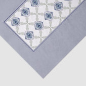 Lichtblauw met bloemen tissuepapier (Detail)