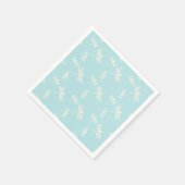 lichtblauw met kreukkerbellen servet (Hoek)