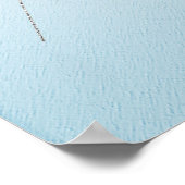 Lichtblauw met zilveren glitter-Poster Poster (Hoek)