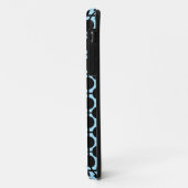 Lichtblauw met zwarte geometrische Case-Mate iPhone case (Achterkant/links)